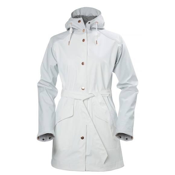 Helly Hansen Jackets & Blazers - Helly Hansen Women's Kirkwall II Raincoat White and Gray in Sz S/P
